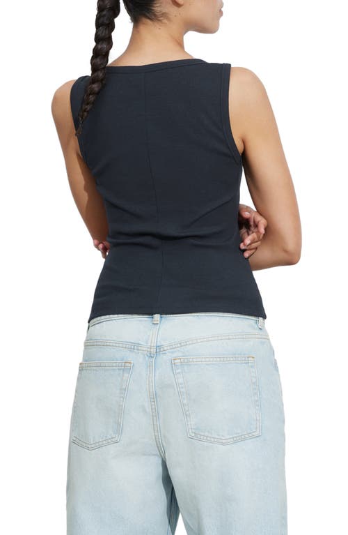 Shop & Other Stories Stretch Cotton Tank In Blue Dark