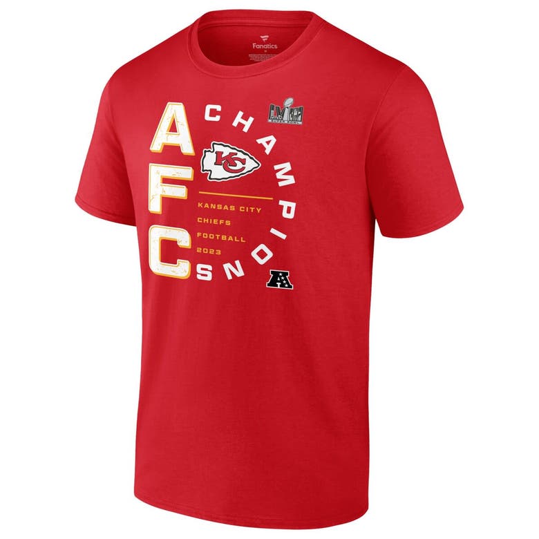 Shop Fanatics Branded Red Kansas City Chiefs 2023 Afc Champions Right Side Big & Tall T-shirt