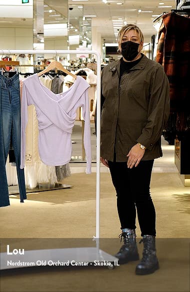 People Marley Off the Shoulder Rib Top 