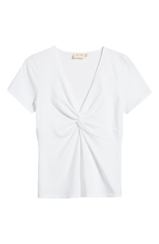 Shop Nation Ltd Caprice Twist T-shirt In White