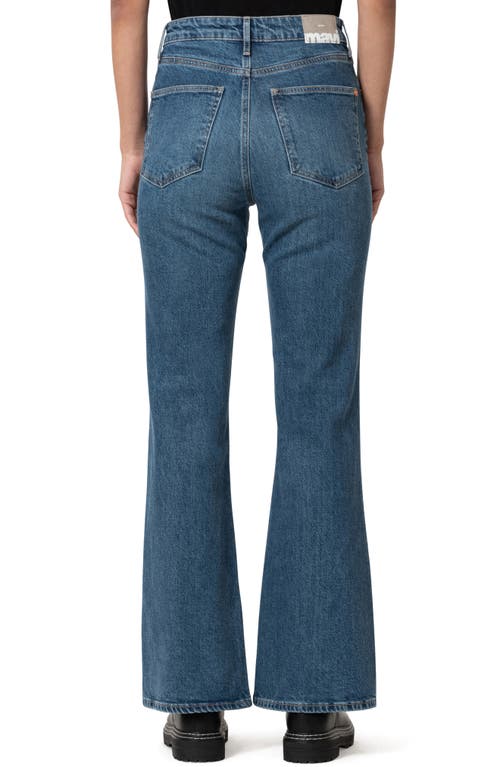 Mavi Jeans Los Angeles High Waist Flare Leg Jeans In Mid Brushed Classic Blue