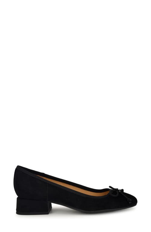 Nine West Saruh Womens Bow Leather Pumps In Black