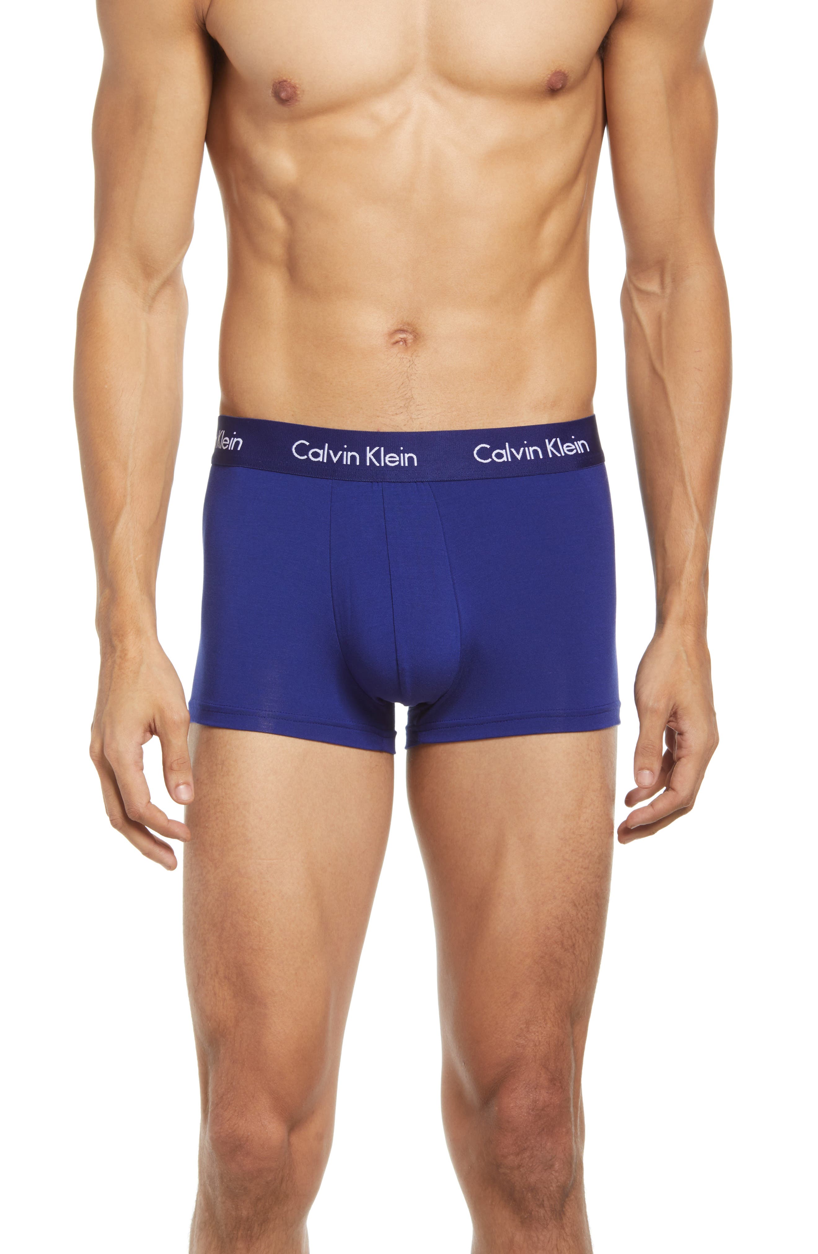 Calvin Klein green men´s boxer shorts Focused Fit Low Rise Trunk - Men's  Underwear • Differenta.com