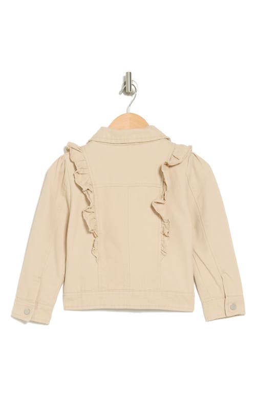 Shop Urban Republic Kids' Ruffle Twill Jacket In Khaki