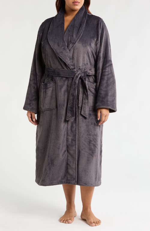 Nordstrom Shawl Collar Plush Robe In Grey Stonehenge