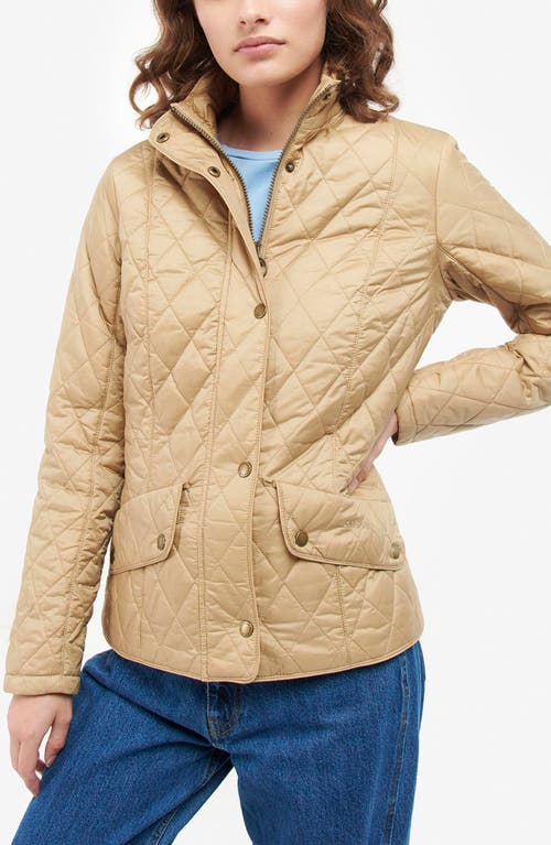 Shop Barbour Cavalry Flyweight Quilted Jacket In Trench Beige