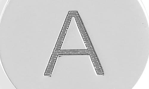 Meshmerise Initial Disc Pendant Necklace In White-a