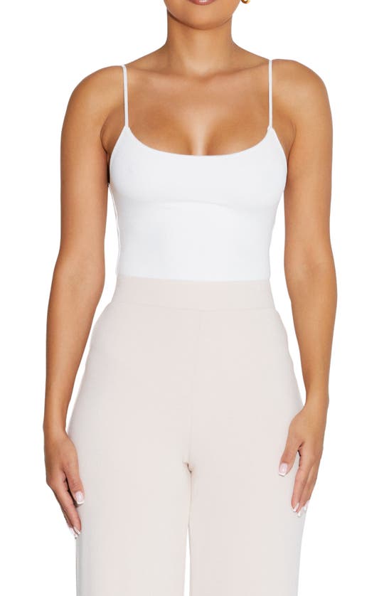 Naked Wardrobe Tank Bodysuit In White