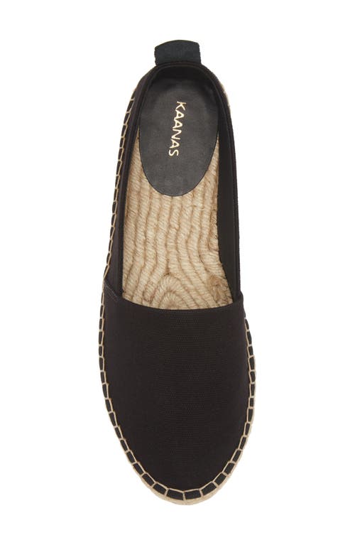 Shop Kaanas Roam Espadrille Flat In Black