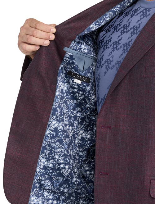 Shop Synrgy By Dxl Textured Sport Coat In Burgundy