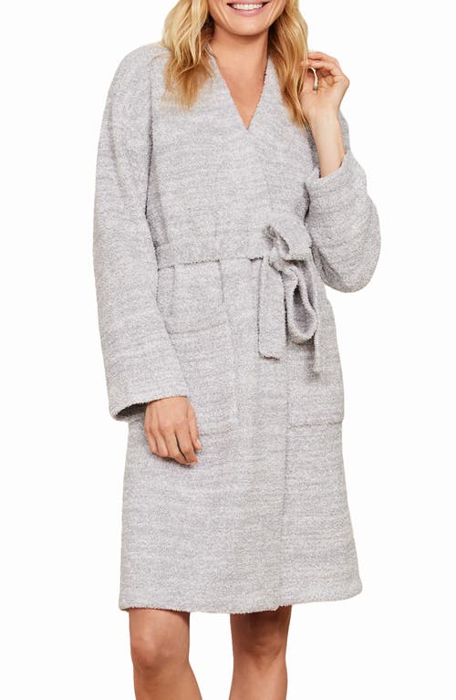 Shop Barefoot Dreams Cozychic® Short Robe In Heather Dove Gray/almond