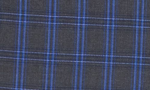 Gino Vitale Slim Fit Check Double Breasted Suit In Charcoal