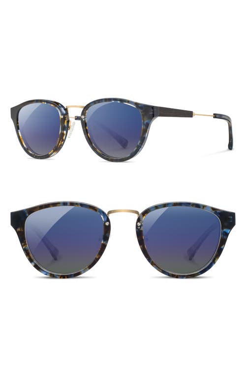 'Ainsworth' 49mm Polarized Sunglasses in Blue Nebula/Gold/Blue Flash