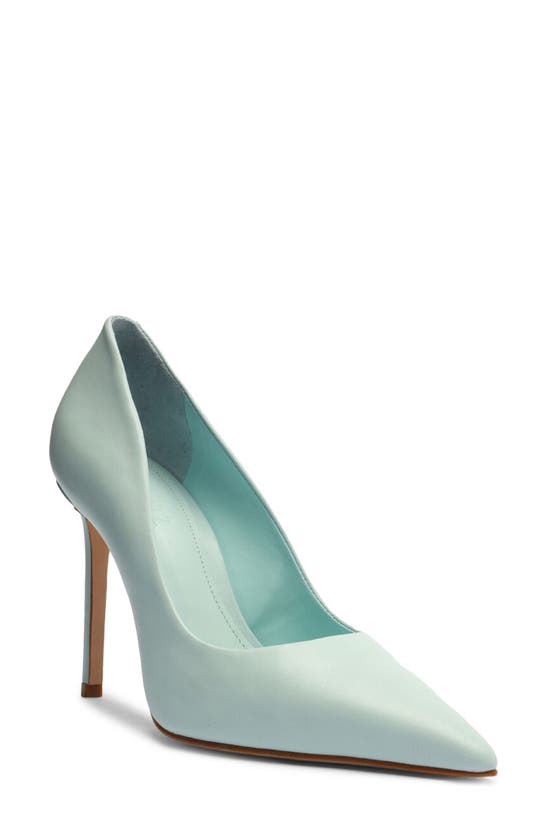 Shop Schutz Lou Pointed Toe Pump Women) In Soft Sky