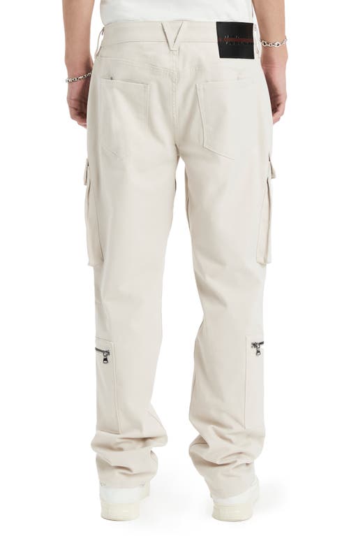 Shop Vayder Baggy Stretch Cotton Cargo Pants In Ecru