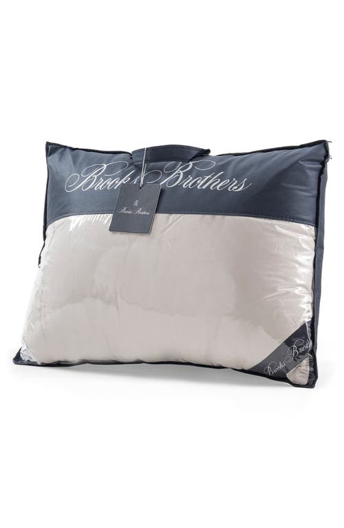 Shop Brooks Brothers Goose Down Pillow In Silver
