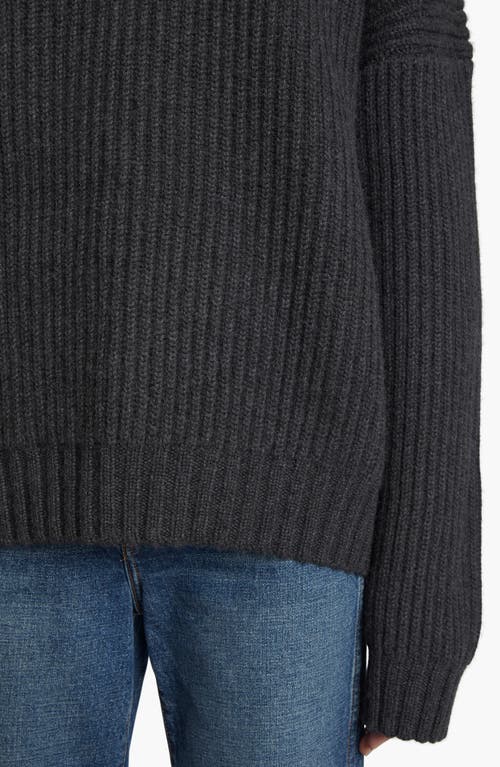 Shop Khaite Manuela Cashmere Rib Crewneck Sweater In Storm