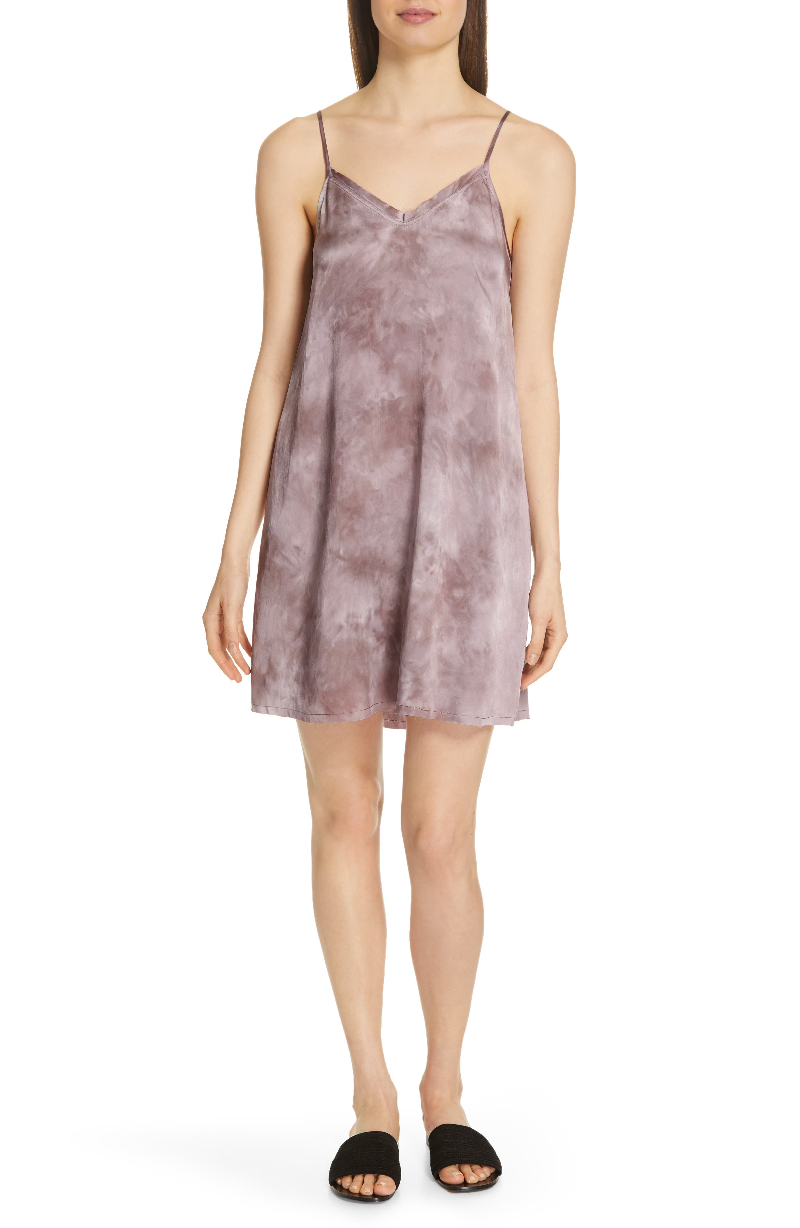 Atm Anthony Thomas Melillo Tie Dye Silk Slipdress, Brown