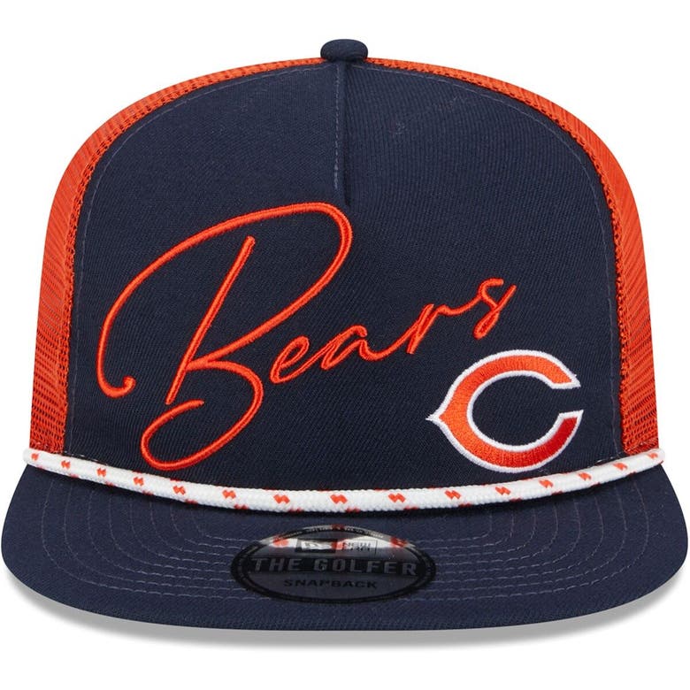 Men's New Era Navy Chicago Bears Main Script 9FIFTY Snapback Hat