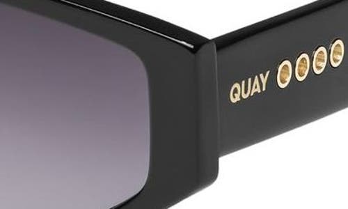 Shop Quay Hot Gossip 44mm Gradient Cat Eye Sunglasses In Black/smoke