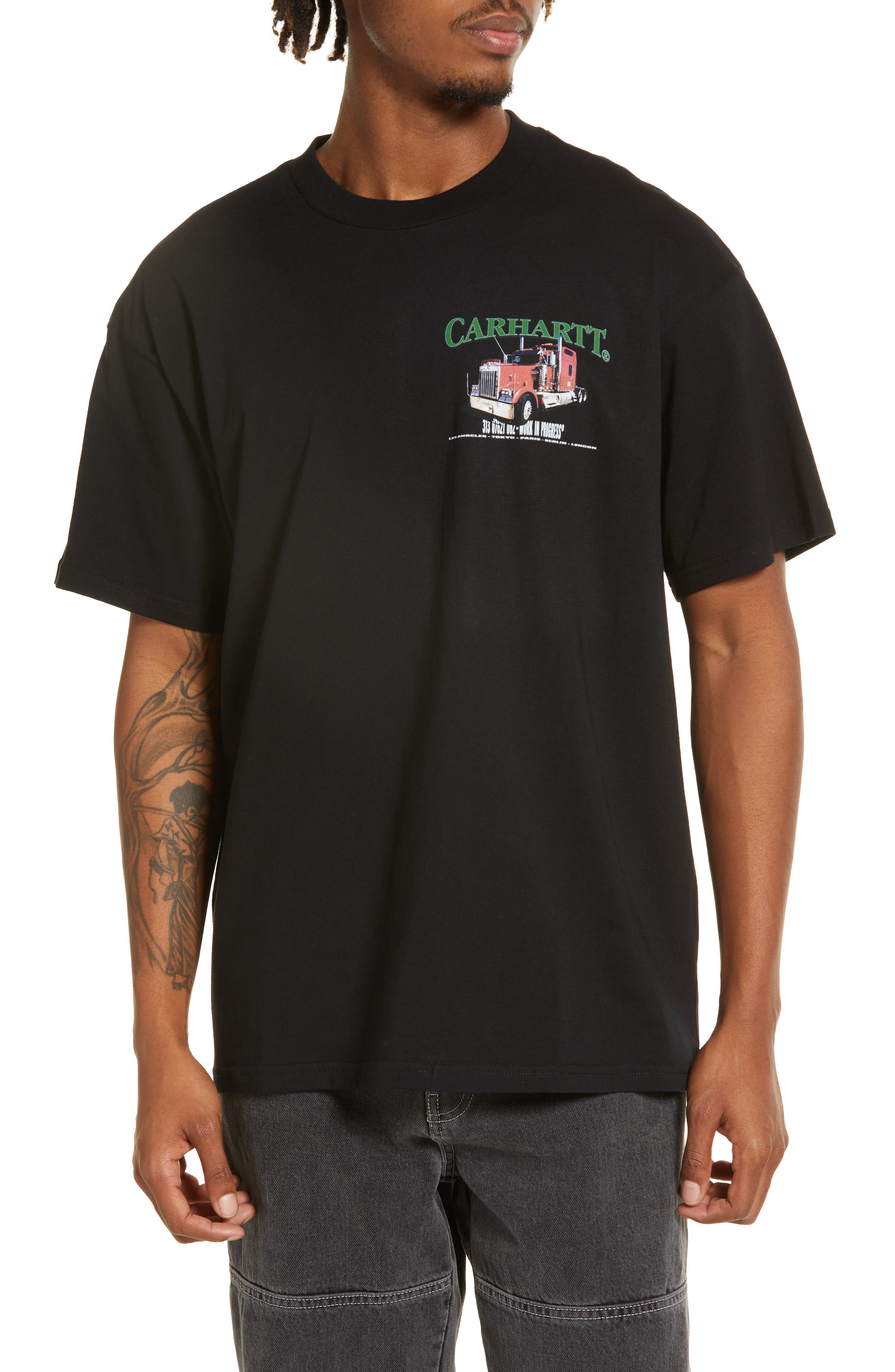 Carhartt señores t-shirt Graphic hard work opaca camisa S M L XL XXL Nuevo 