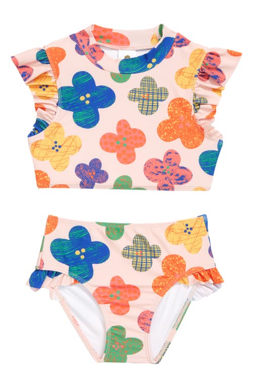 Tucker + Tate Kids' Printed Ruffle Two-Piece Swimsuit in Pink English Mia Floral