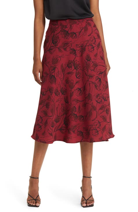 Nordstrom Luxe Drape A-Line Skirt