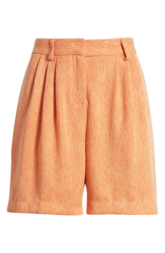 Shop Tahari Asl Tweed Bermuda Shorts In Salmon