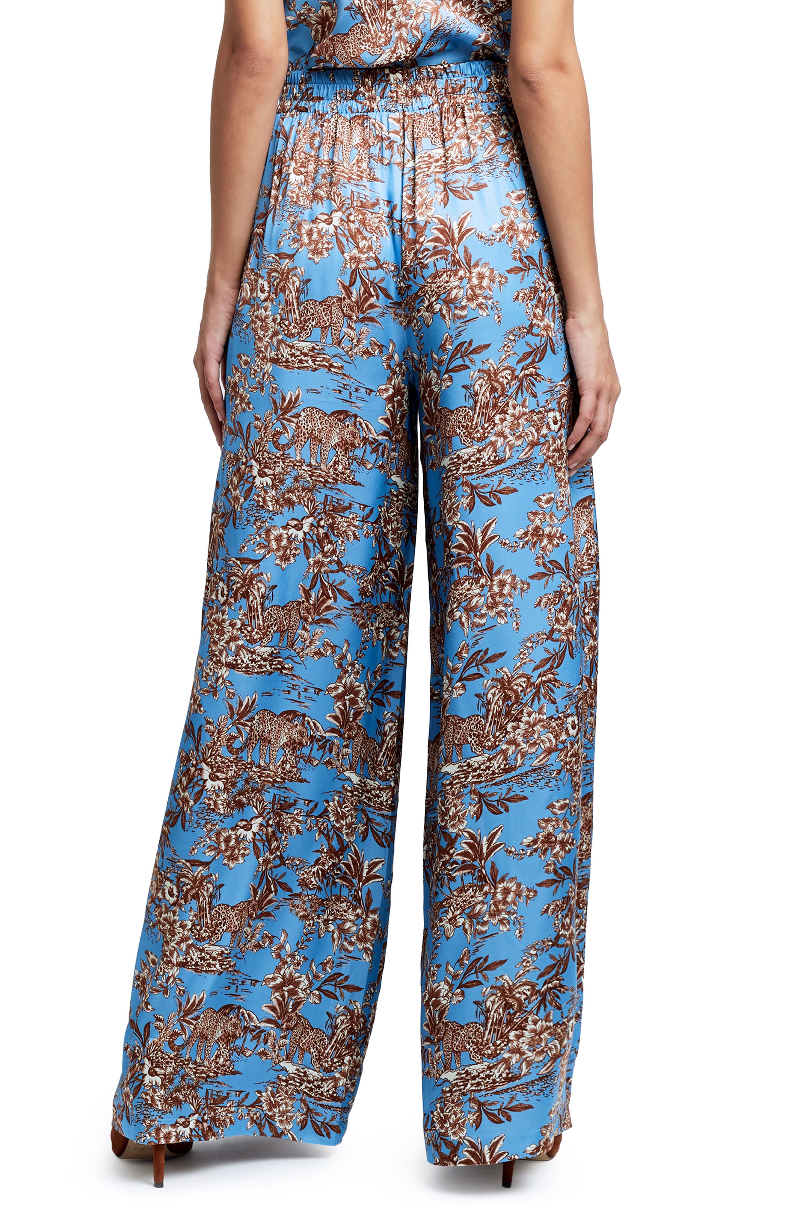 L'AGENCE Lillian Printed Wide Leg Pants 