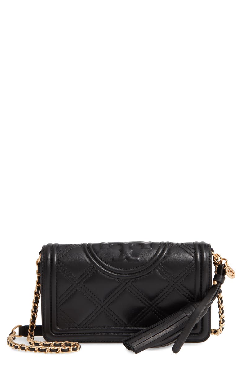 Tory Burch Fleming Quilted Leather Wallet on a Chain | Nordstrom
