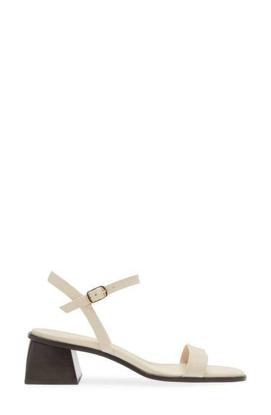 Shop Reformation Stephanie Ankle Strap Sandal In Almond Leather