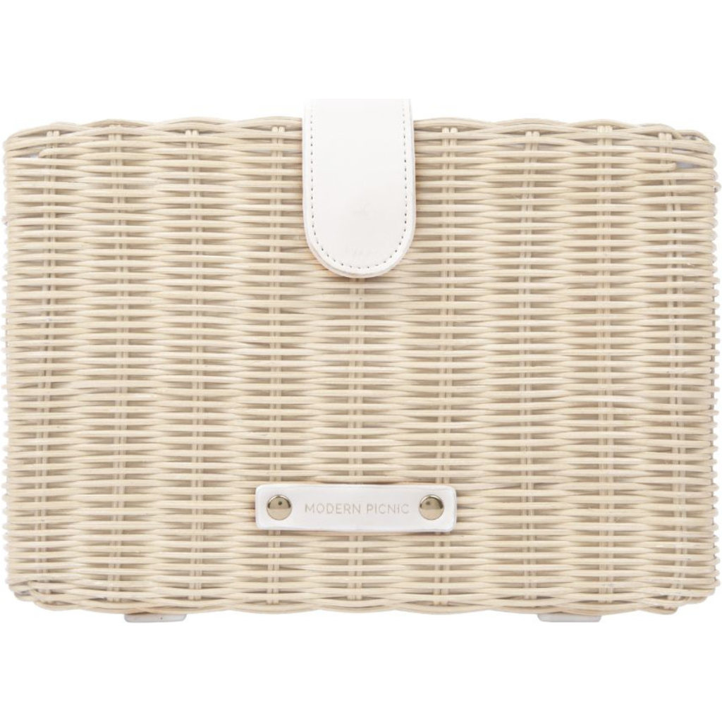 Modern Picnic The Snacker In White Wicker