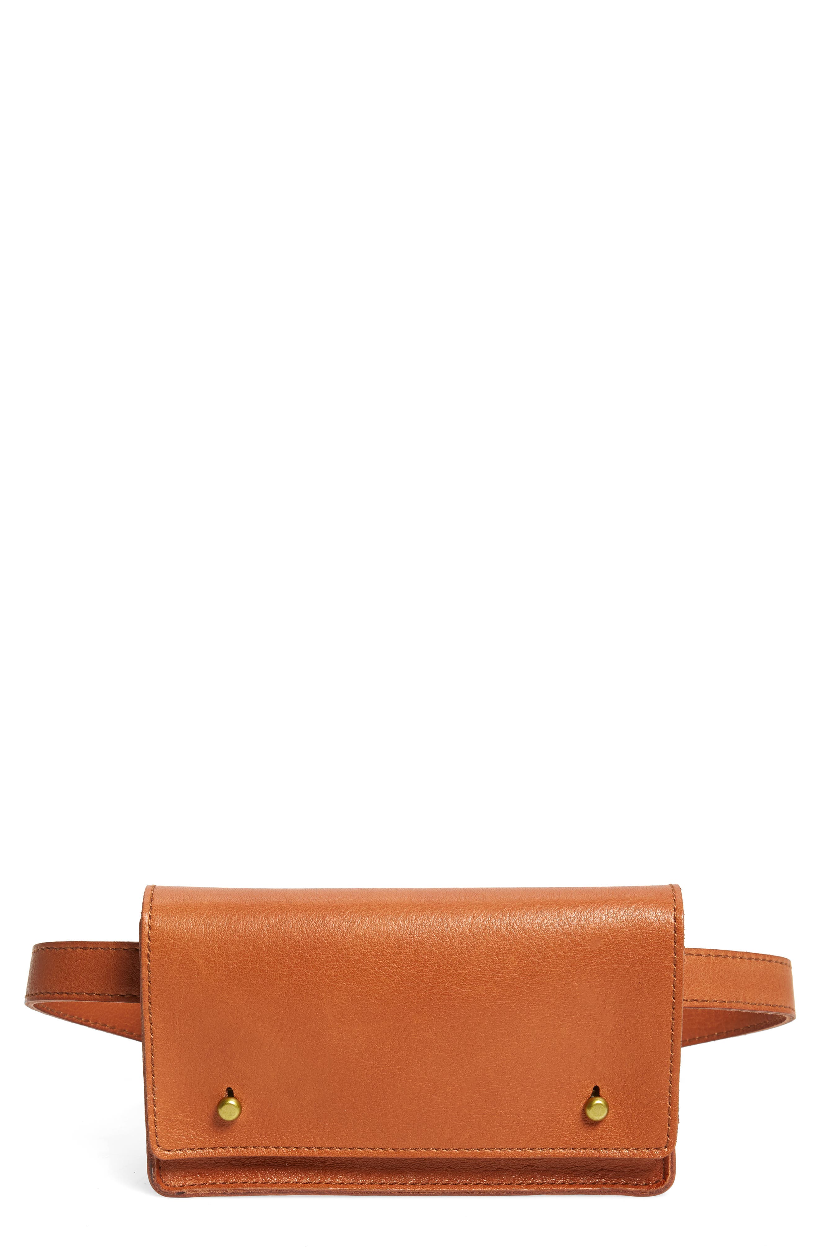 tan leather belt bag