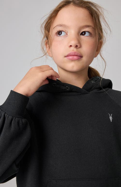 Shop Allsaints Sm By  Kids' Embellished Graphic Hoodie In Black