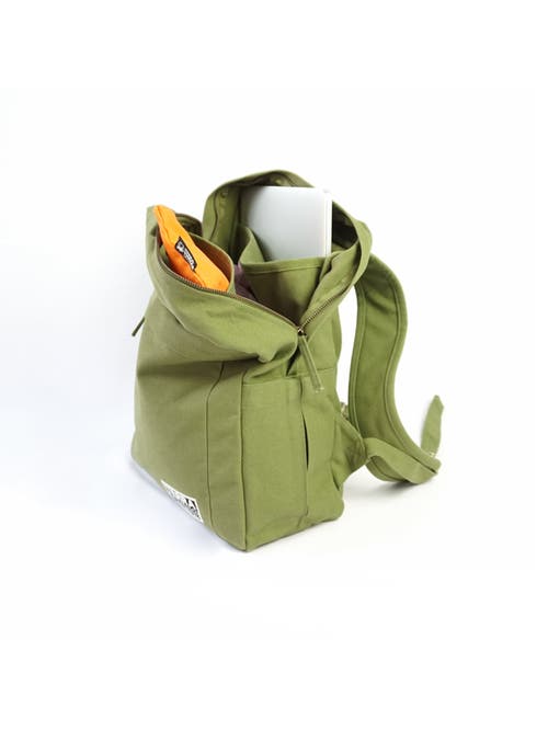 Shop Terra Thread Organic Cotton Backpack In Olive Green