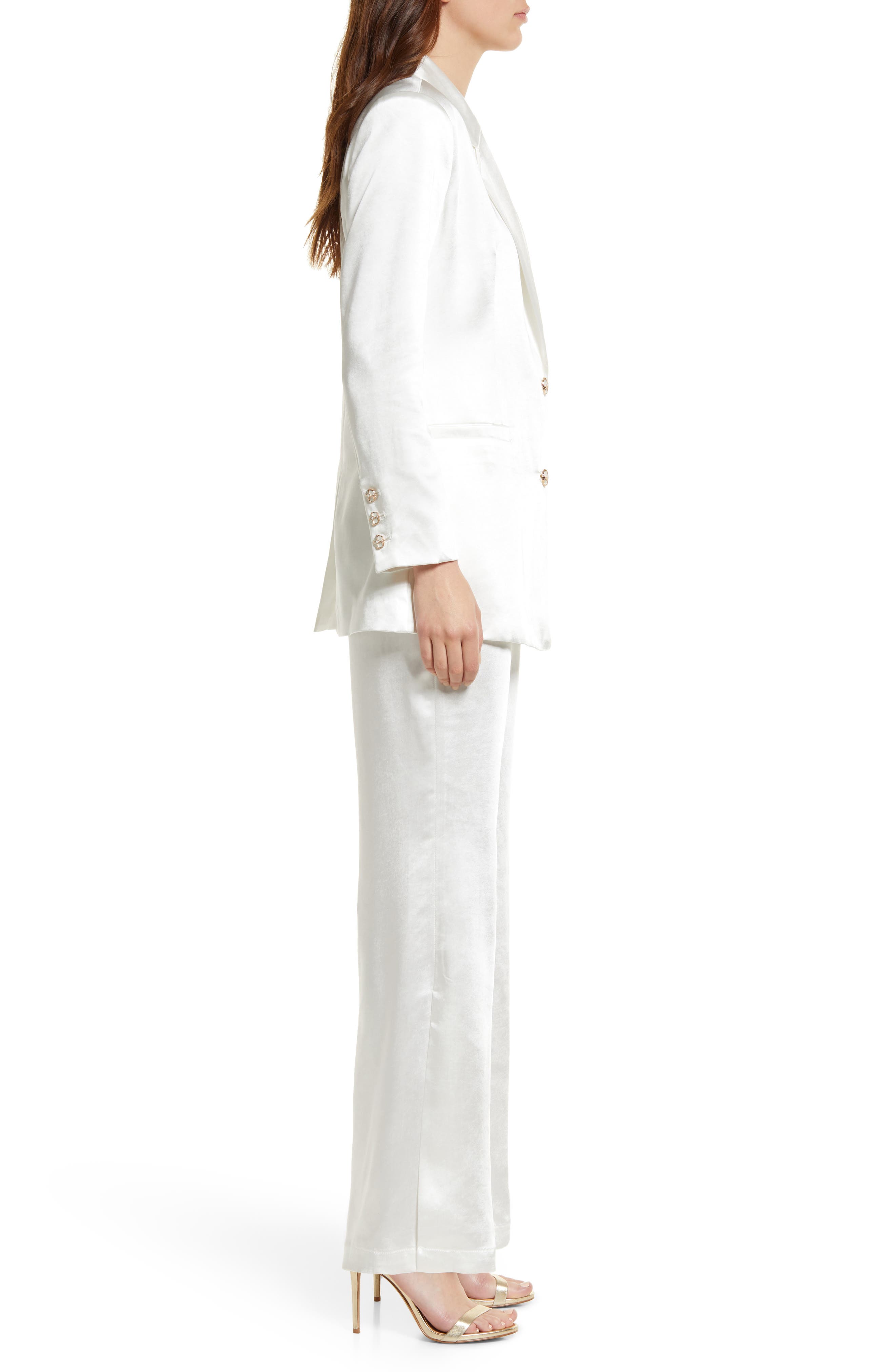 Elliatt Ridley Satin Blazer \u0026 Pants Set 