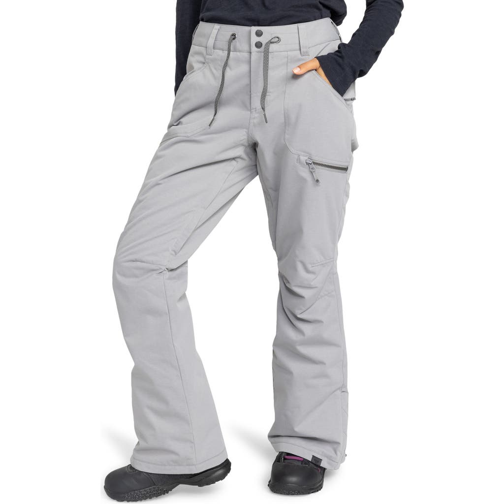 Roxy Nadia Insulated Waterproof Snow Pants In Heather Grey
