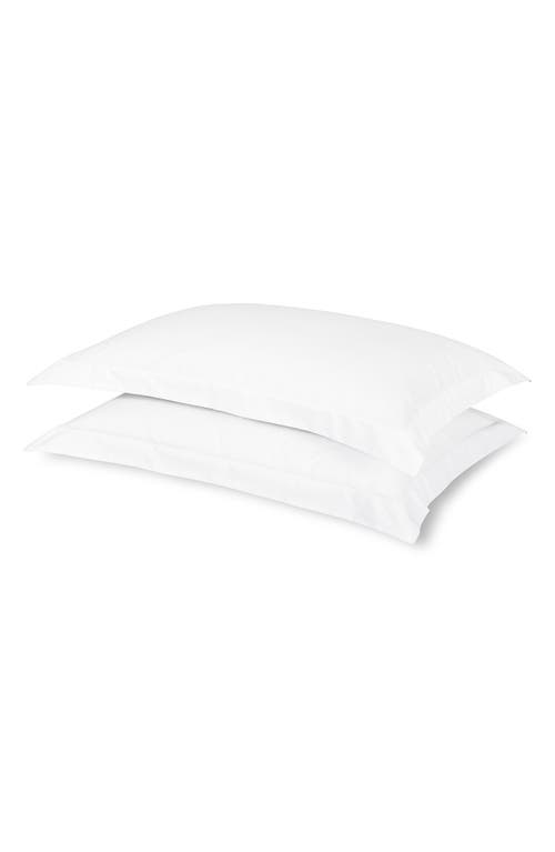 H BY FRETTE Checkered Cotton Sateen Pillowcase in White at Nordstrom, Size Standard