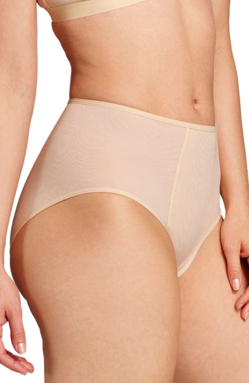 Siella Power Mesh High Waist Brief In Sand