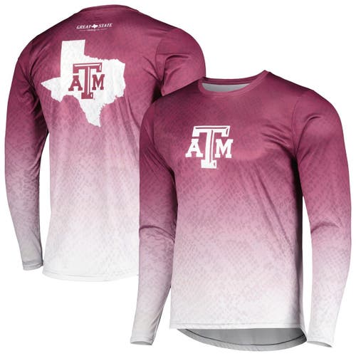 FLOGROWN Men's Maroon Texas A & M Aggies Knockout State Long Sleeve T-Shirt