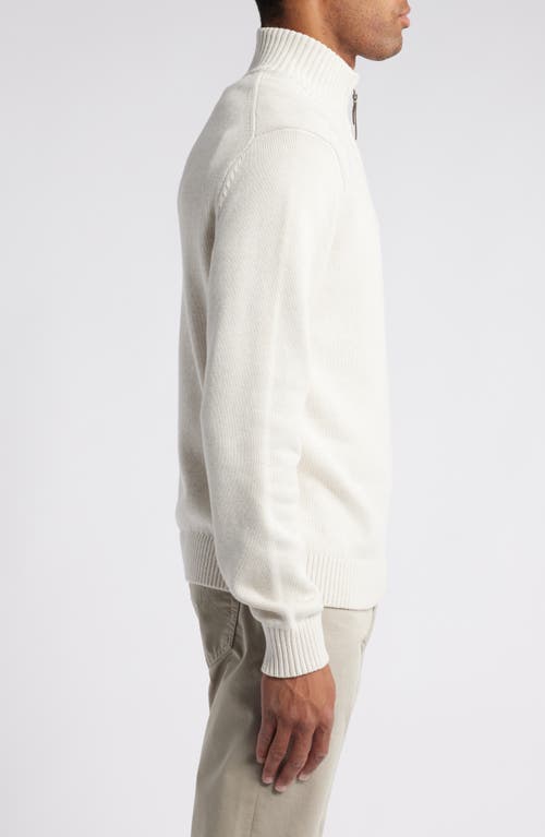 Shop Rodd & Gunn Merrick Bay Quarter Zip Sweater In Oat