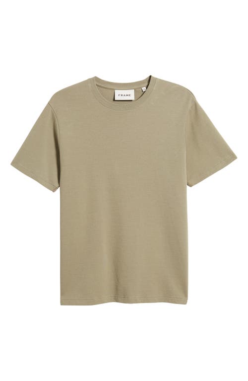 Shop Frame Duo Fold Cotton T-shirt In Dry Sage