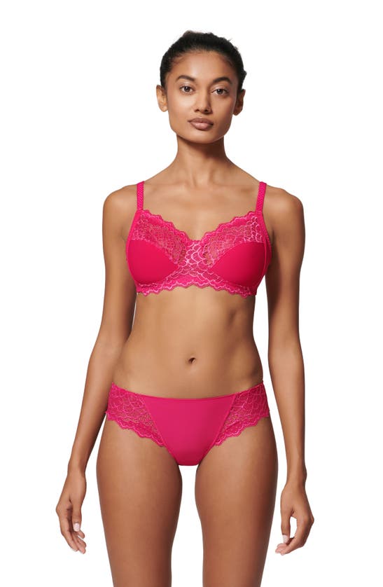 Shop Simone Perele 'caresse' Bikini In Teaberry Pink