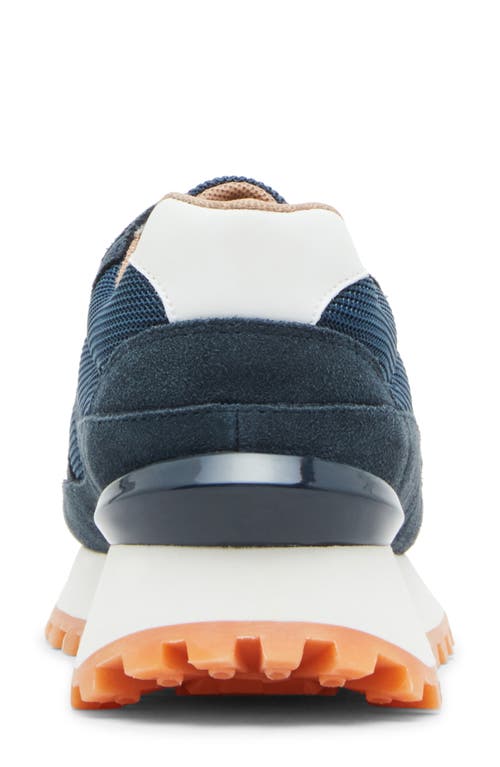 Blondo Lois Retro Waterproof Running Sneaker In Navy Suede