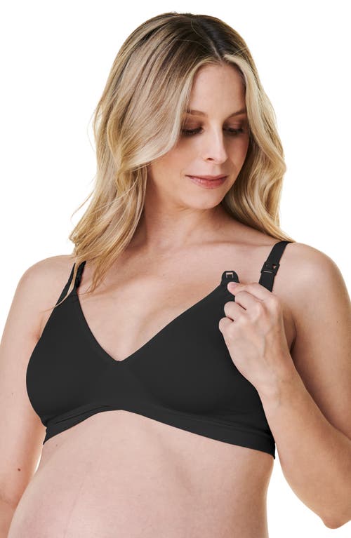 Bravado Designs V-neck Wireless Maternity/nursing Bra In Black