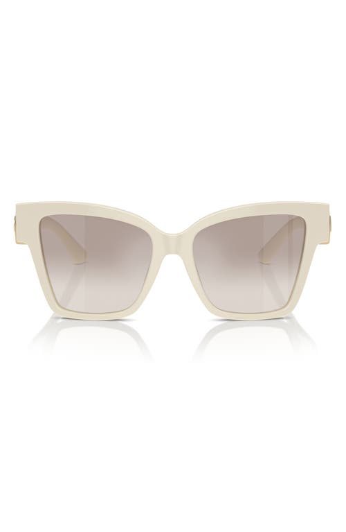 Dolce & Gabbana Dolce&gabbana 54mm Gradient Square Sunglasses In Cream