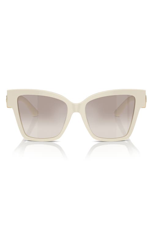 Shop Dolce & Gabbana Dolce&gabbana 54mm Gradient Square Sunglasses In Cream