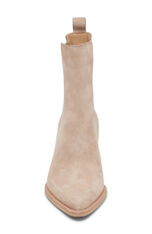 Shop Dolce Vita Shadie Waterproof Pointed Toe Chelsea Boot In Dune Suede H2o