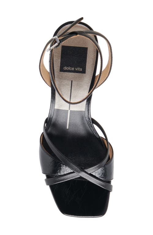 Shop Dolce Vita Blakly Ankle Strap Sandal In Midnight Crinkle Patent