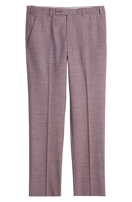 Shop Ted Baker London Jerome Soft Constructed Wool Blend Pants In Berry